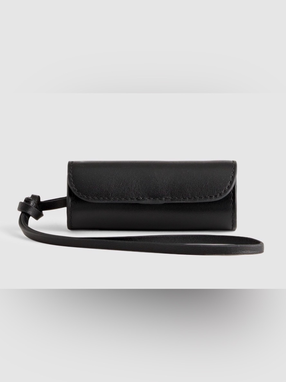 NWT Madewell Leather Lipstick Holder Pouch Cosmetic Case Wristlet Bag Charm Clip